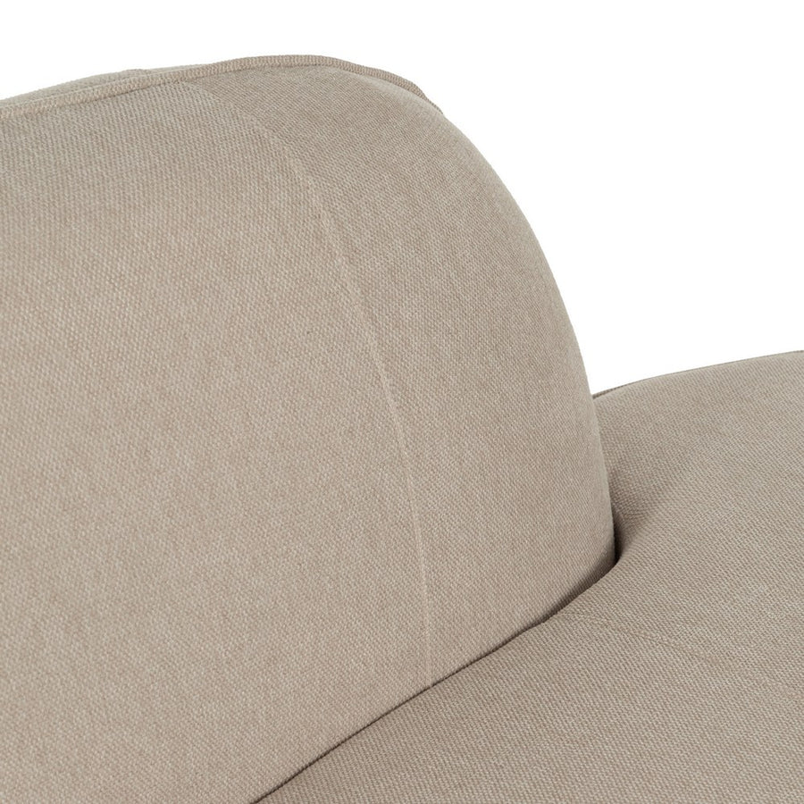 SOFÁ 3 PLAZAS BEIGE TEJIDO-MADERA 229 X 100 X 76 CM