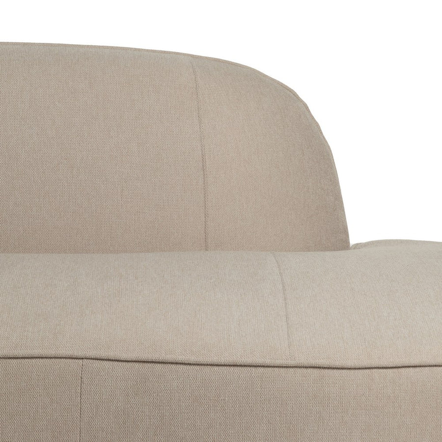 SOFÁ 3 PLAZAS BEIGE TEJIDO-MADERA 229 X 100 X 76 CM