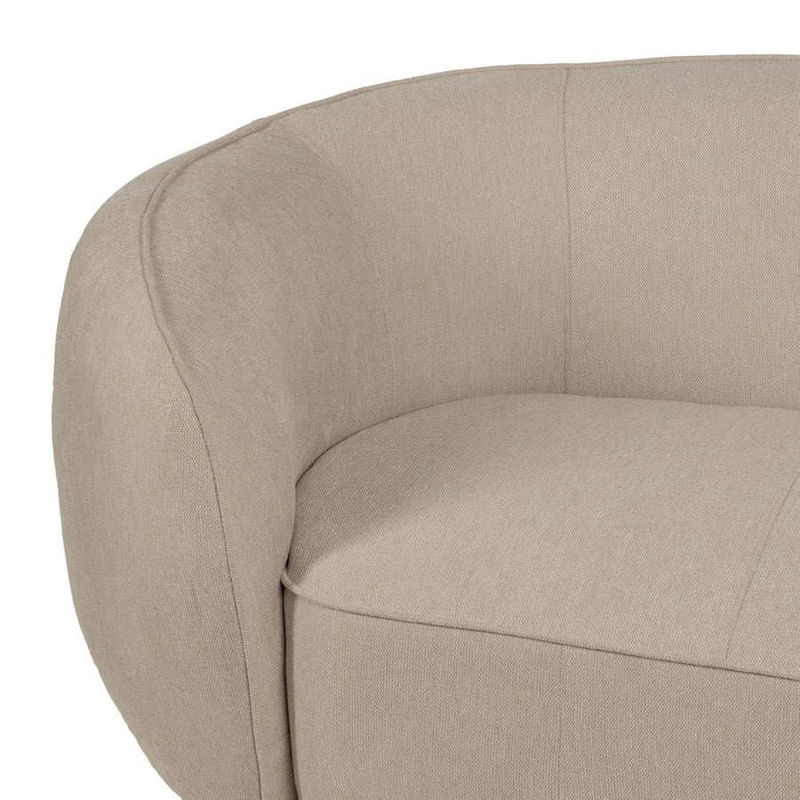 SOFÁ 3 PLAZAS BEIGE TEJIDO-MADERA 229 X 100 X 76 CM