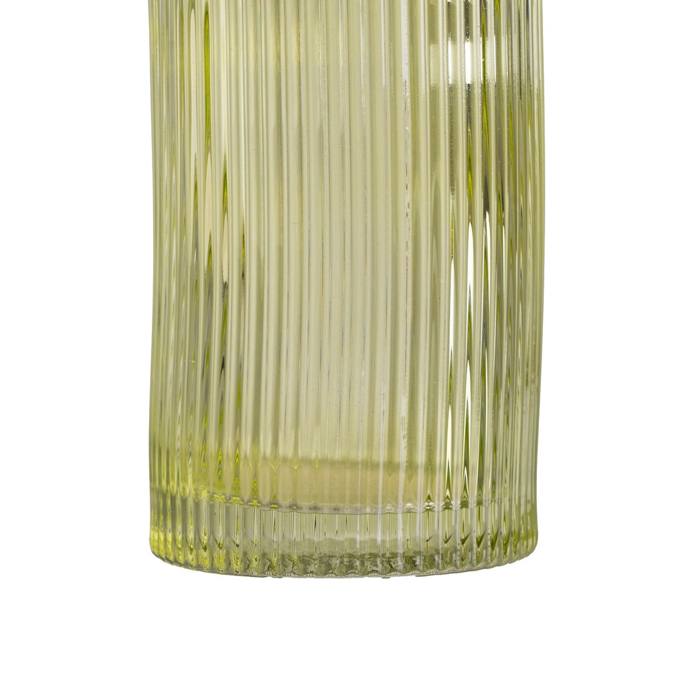JARRÓN VERDE-AMARILLO CRISTAL DECORACIÓN 15,50 X 15,50 X 31