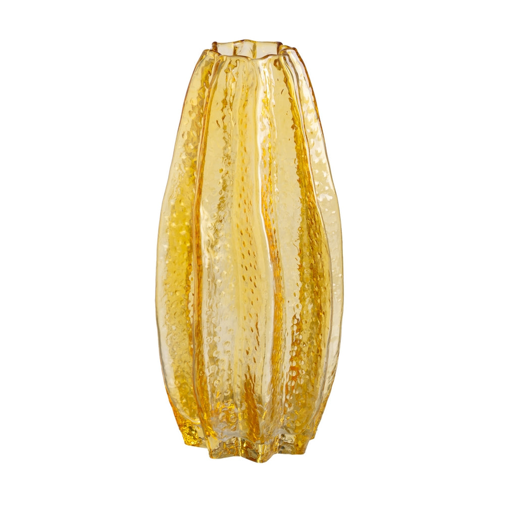 JARR�N AMARILLO CRISTAL DECORACI�N 16 X 16 X 35 CM
