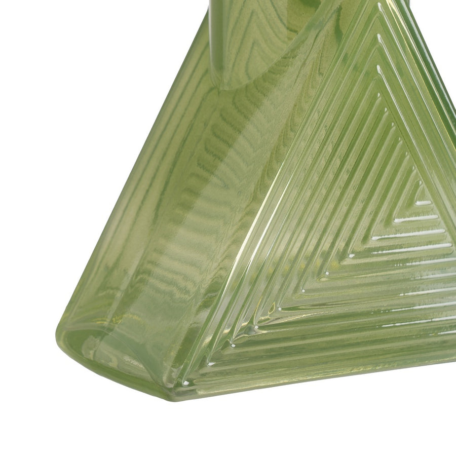 FIGURA BOTELLA VERDE-AMARILLO CRISTAL 16,80 X 16,80 X 33,50