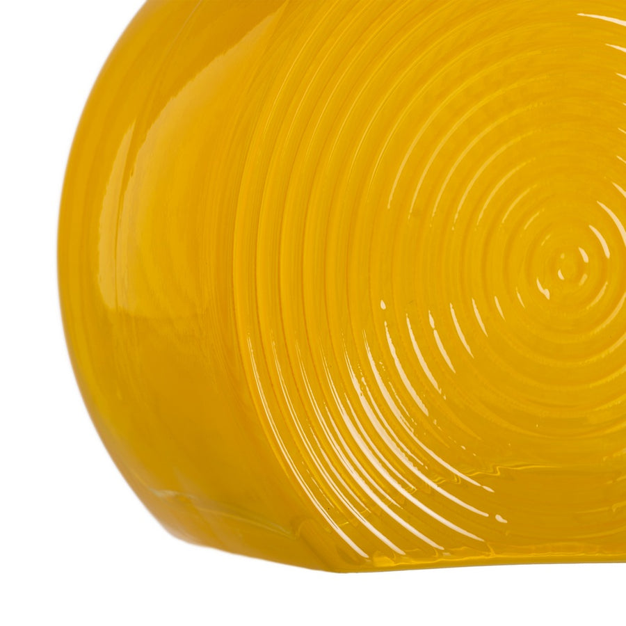 FIGURA BOTELLA VERDE-AMARILLO CRISTAL 15,80 X 15,80 X 33,50