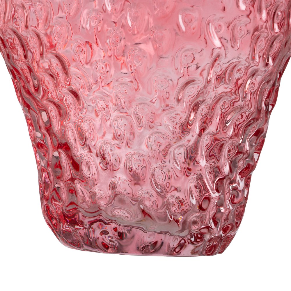 STRAWBERRY RED VASE GLASS DECORATION 20 X 20 X 21 CM