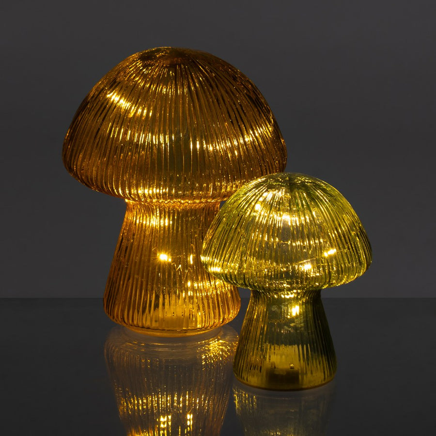 FIGURA CON LUZ SETA AMARILLO CRISTAL 17 X 17 X 20 CM