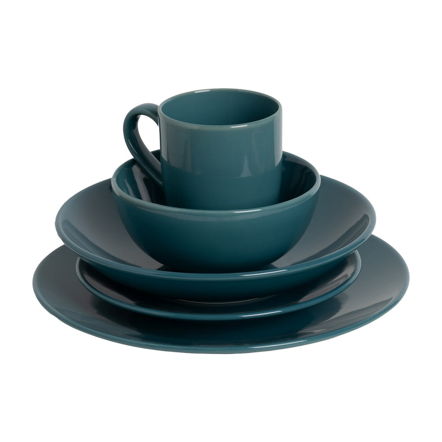 BLUE STONEWARE DESSERT PLATE KITCHEN 20 X 20 X 2.50 CM