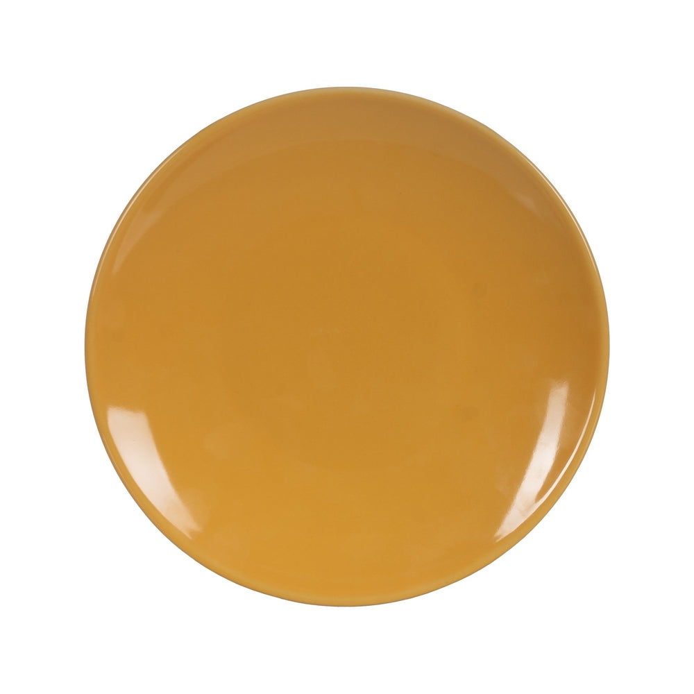 PLATO POSTRE MOSTAZA STONEWARE COCINA 20 X 20 X 2,50 CM