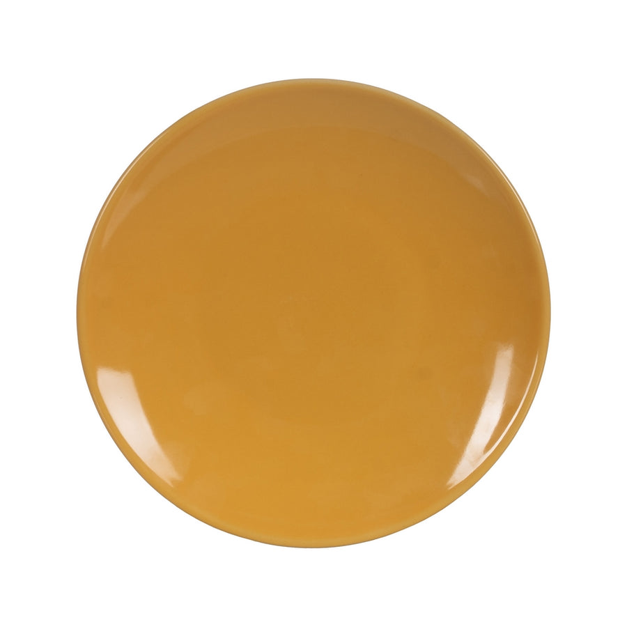 DESSERT PLATE MUSTARD STONEWARE KITCHEN 20 X 20 X 2.50 CM