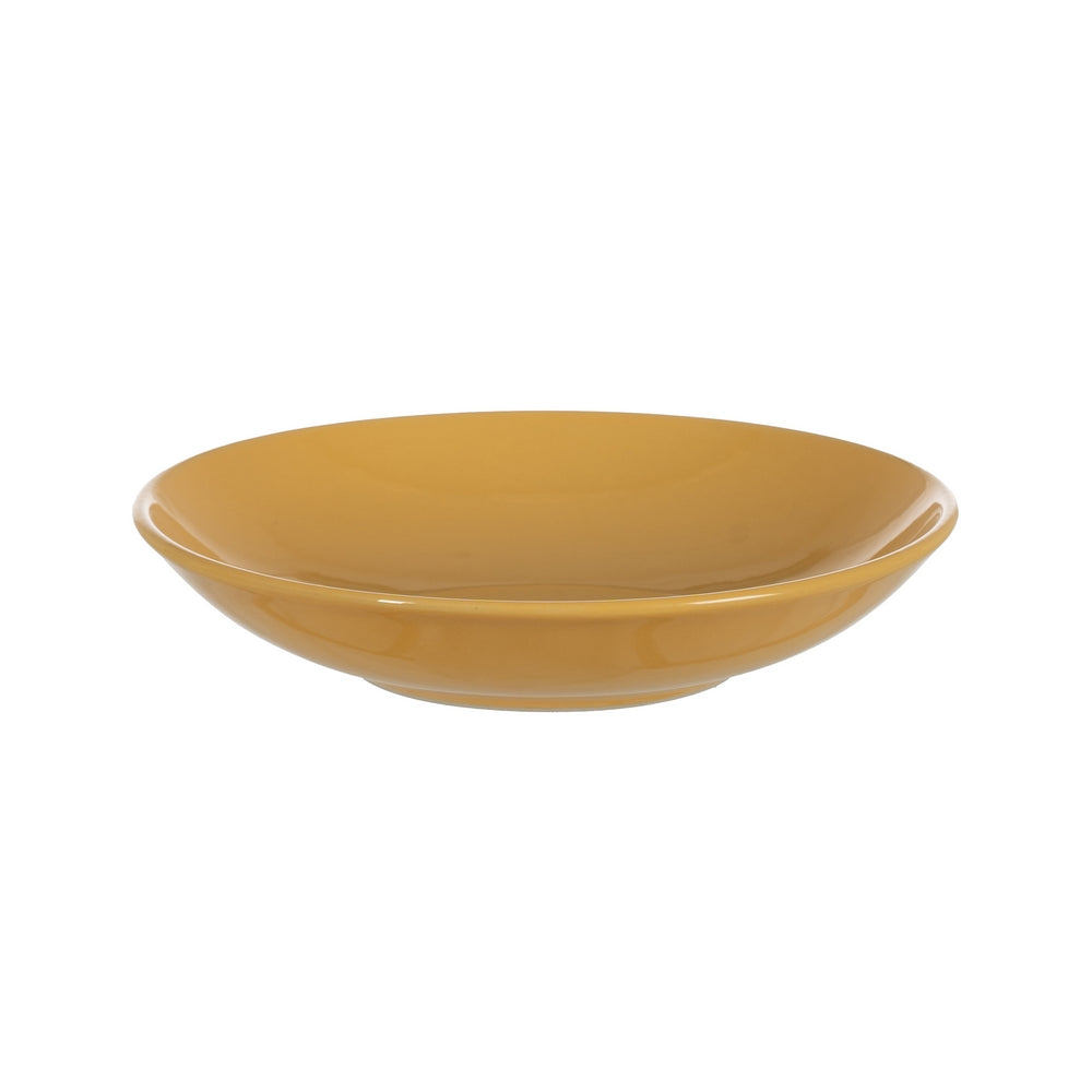 PLATO HONDO MOSTAZA STONEWARE COCINA 22 X 22 X 4,50 CM