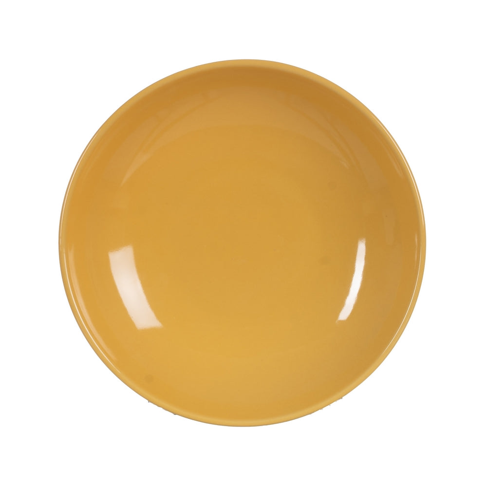 PLATO HONDO MOSTAZA STONEWARE COCINA 22 X 22 X 4,50 CM