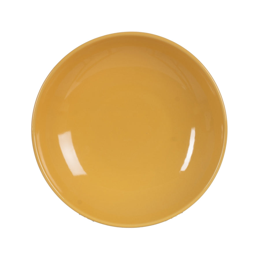 PLATO HONDO MOSTAZA STONEWARE COCINA 22 X 22 X 4,50 CM