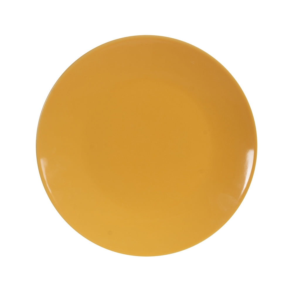 PLATO LLANO MOSTAZA STONEWARE COCINA 26 X 26 X 3 CM
