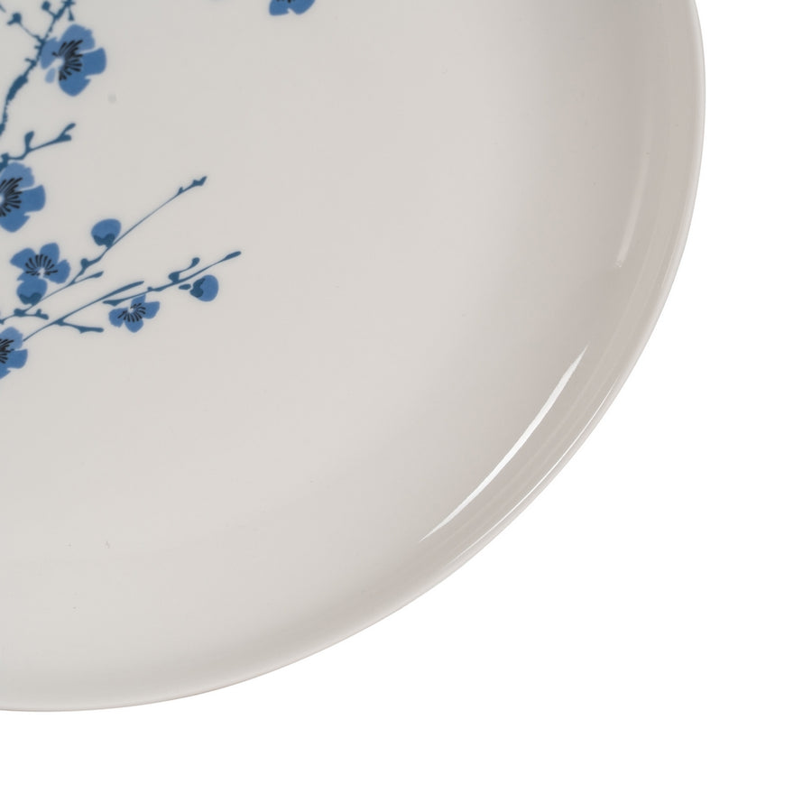 WHITE-BLUE ORIENTAL FLAT PLATE 26.50 X 26.50 CM