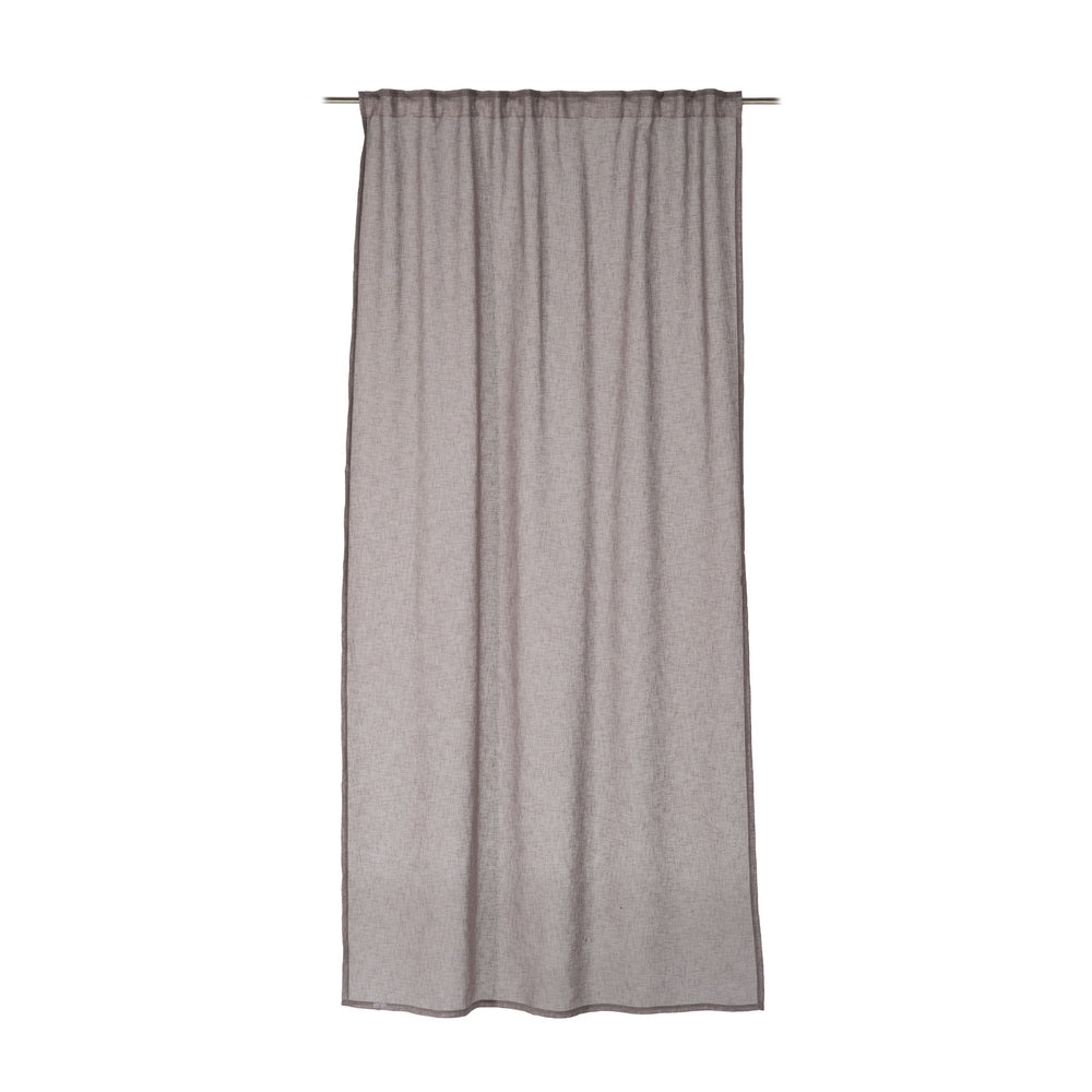 TAUPE POLYESTER DECORATIVE CURTAIN 140 X 260 CM