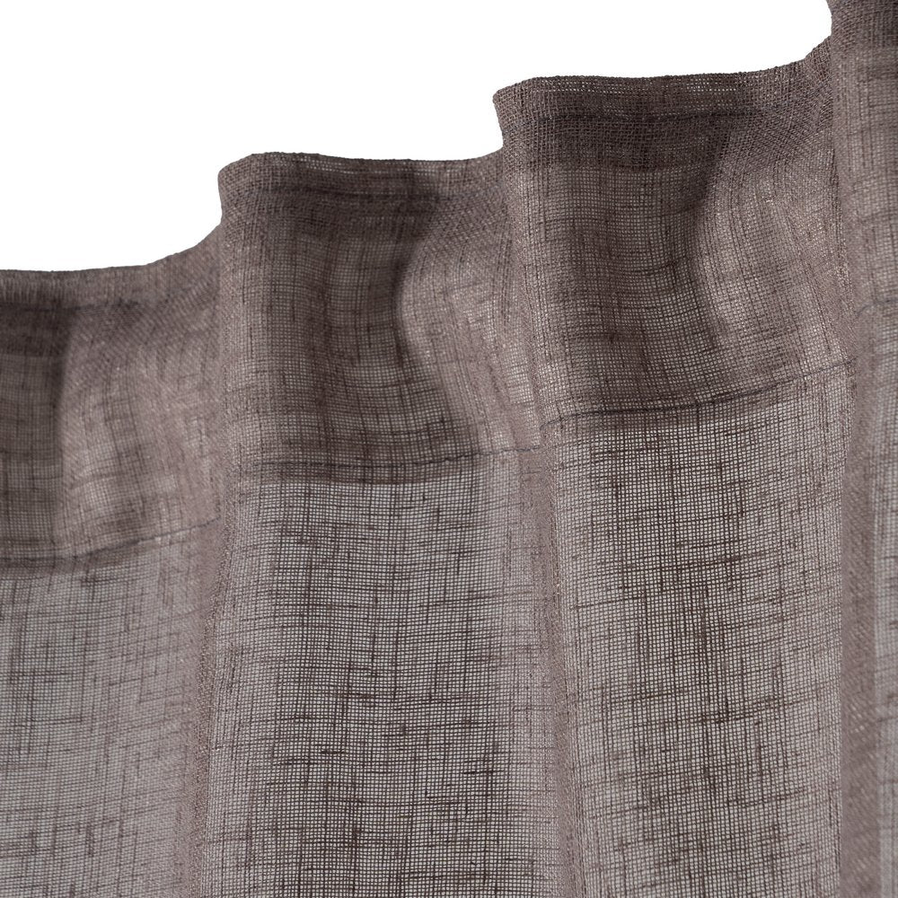 TAUPE POLYESTER DECORATIVE CURTAIN 140 X 260 CM