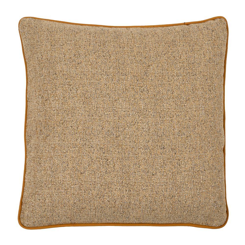 OCHRE POLYESTER DECORATIVE CUSHION 55 X 55 CM