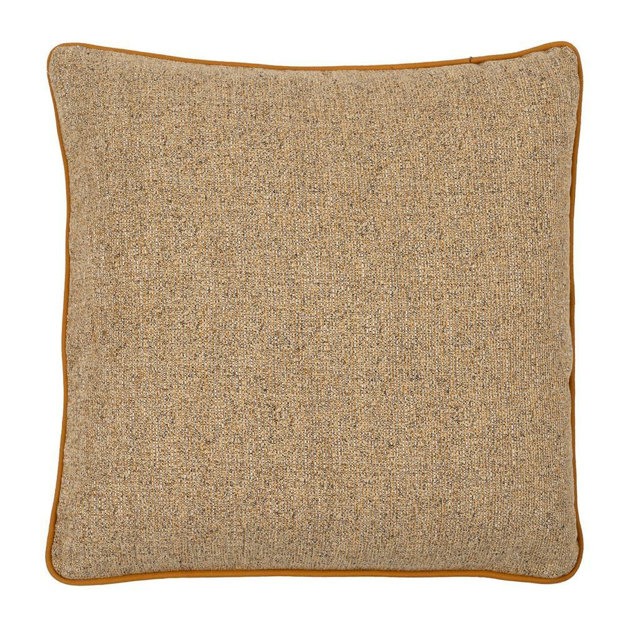 OCHRE POLYESTER DECORATIVE CUSHION 55 X 55 CM