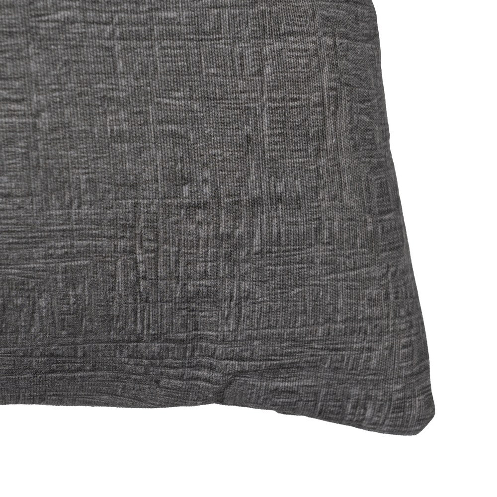 GREY COTTON-POLYESTER DECORATIVE CUSHION 45 X 45 CM