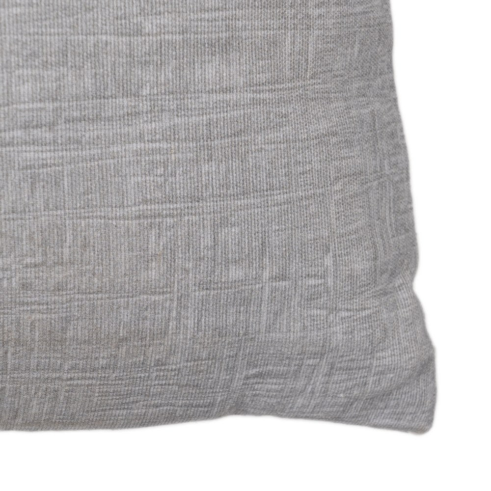 LIGHT GREY COTTON-POLYESTER CUSHION 50 X 30 CM
