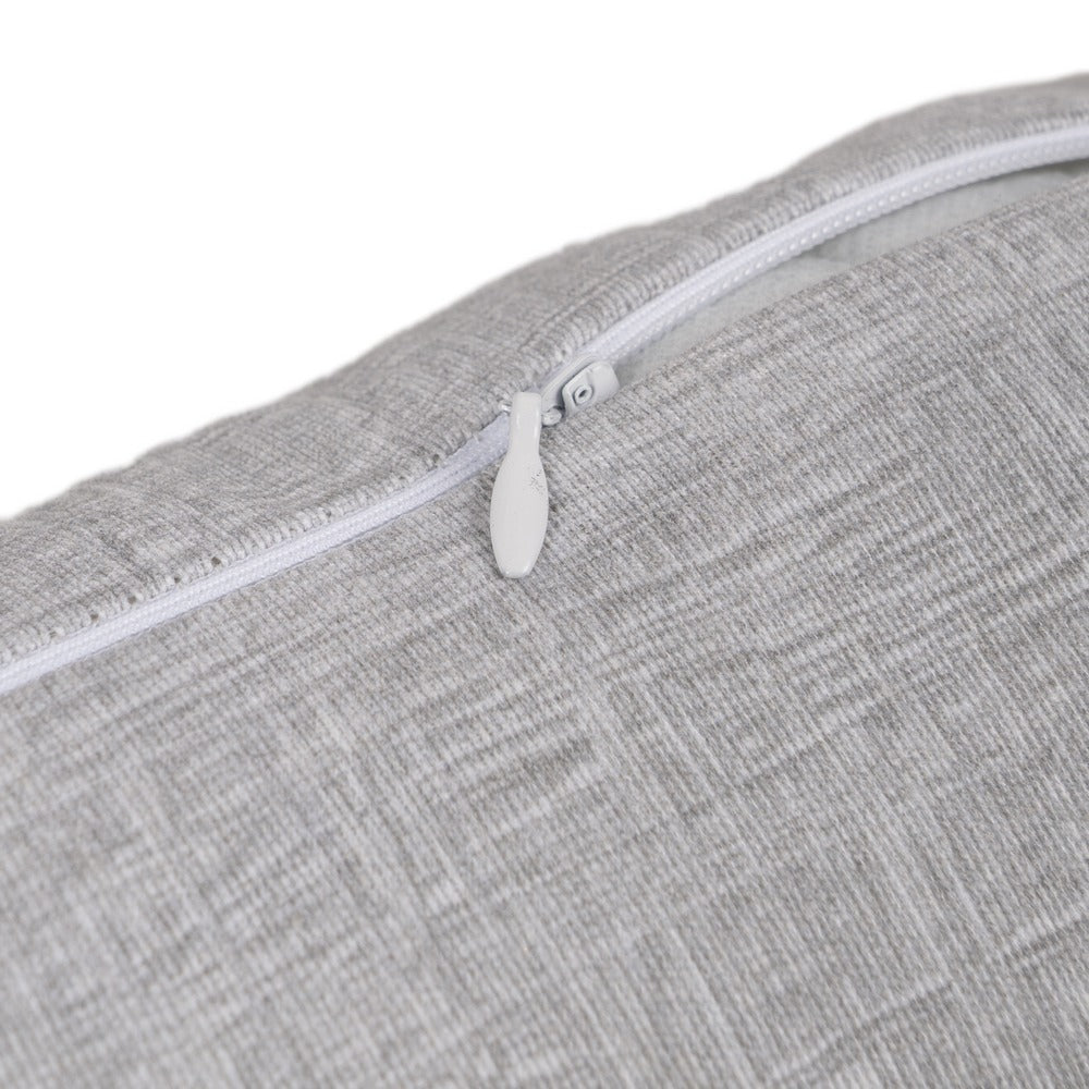 LIGHT GRAY COTTON-POLYESTER CUSHION 45 X 45 CM