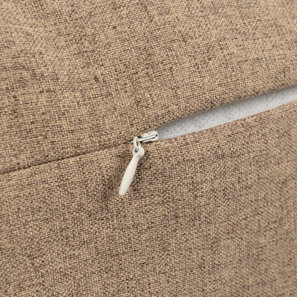 BROWN POLYESTER-COTTON CUSHION 55 X 55 CM