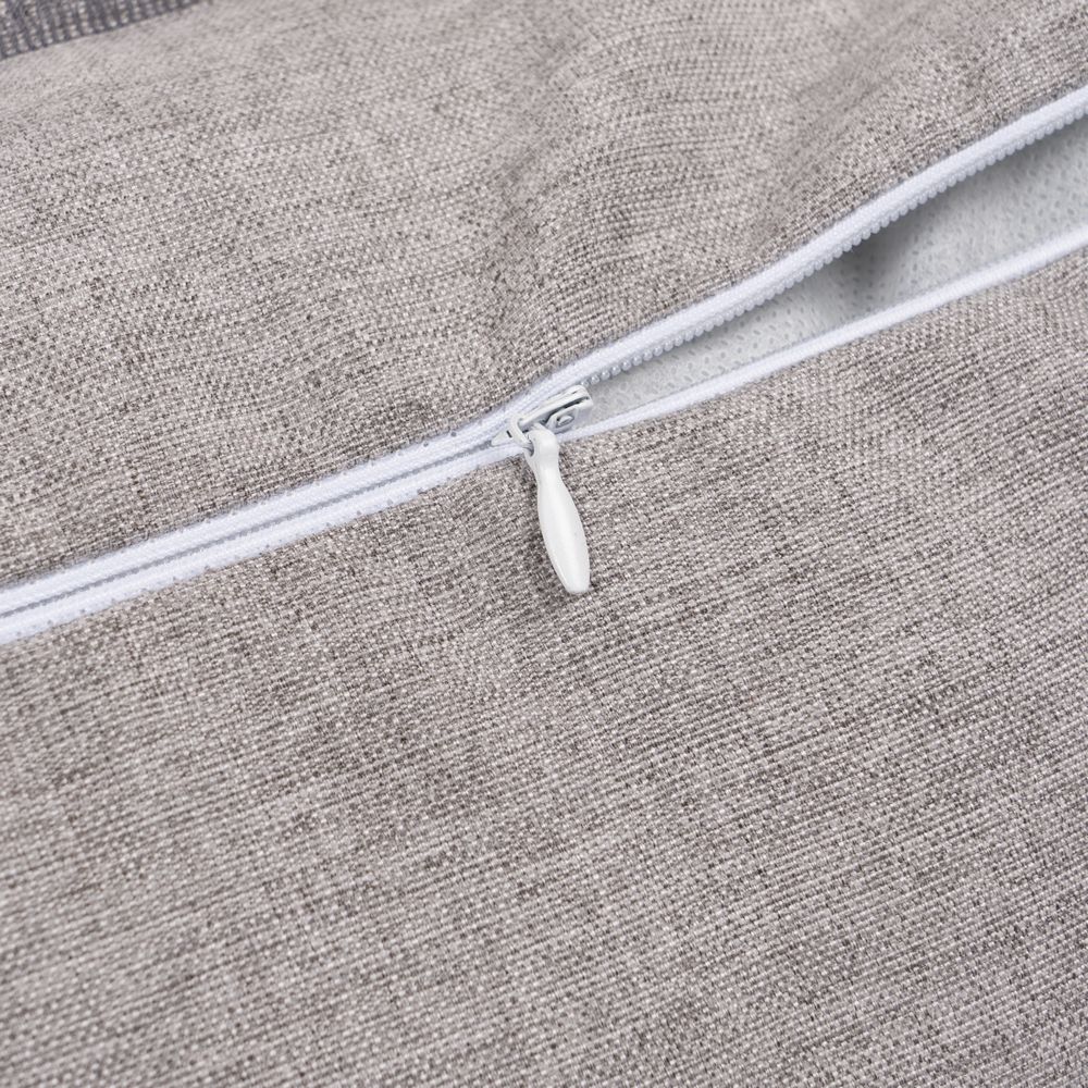 GRAY POLYESTER-COTTON DECORATIVE CUSHION 55 X 55 CM