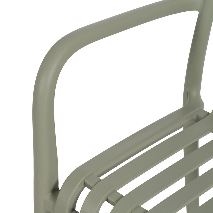 SILLA APILABLE VERDE POLIPROPILENO 56 X 57 X 81 CM
