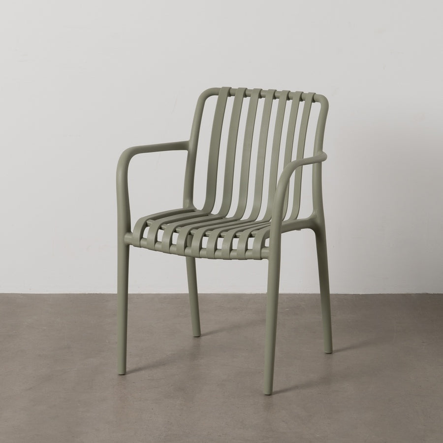 SILLA APILABLE VERDE POLIPROPILENO 56 X 57 X 81 CM