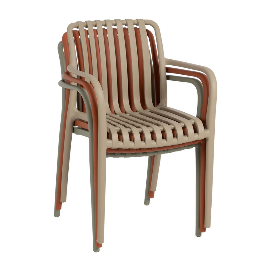 SILLA APILABLE TERRACOTA POLIPROPILENO 56 X 57 X 81 CM