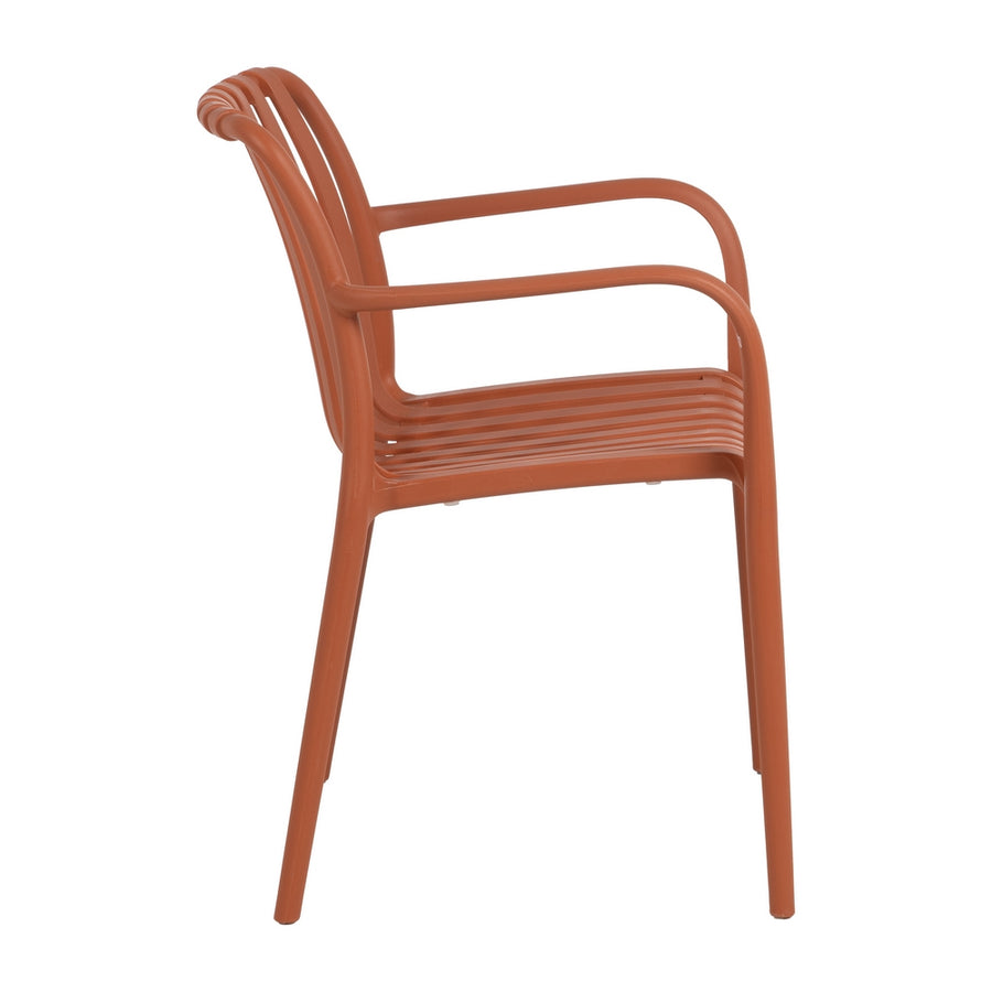 SILLA APILABLE TERRACOTA POLIPROPILENO 56 X 57 X 81 CM