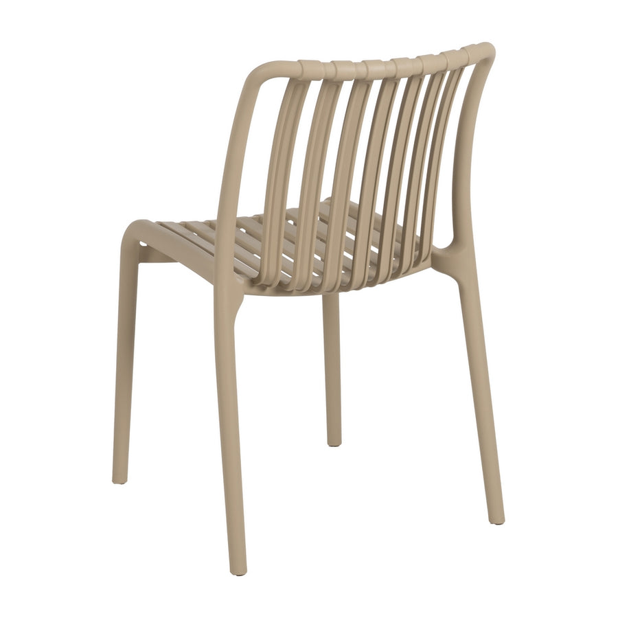 BEIGE STACKABLE POLYPROPYLENE CHAIR 50 X 58 X 80 CM