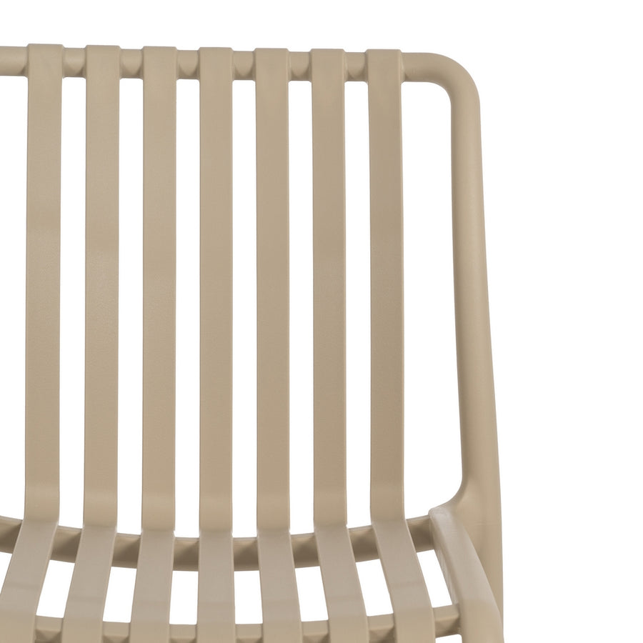 BEIGE STACKABLE POLYPROPYLENE CHAIR 50 X 58 X 80 CM