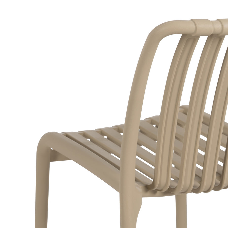 BEIGE STACKABLE POLYPROPYLENE CHAIR 50 X 58 X 80 CM