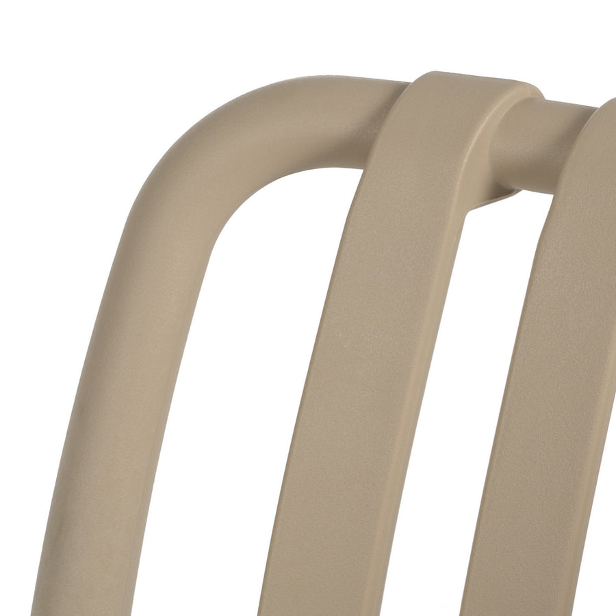 BEIGE STACKABLE POLYPROPYLENE CHAIR 50 X 58 X 80 CM