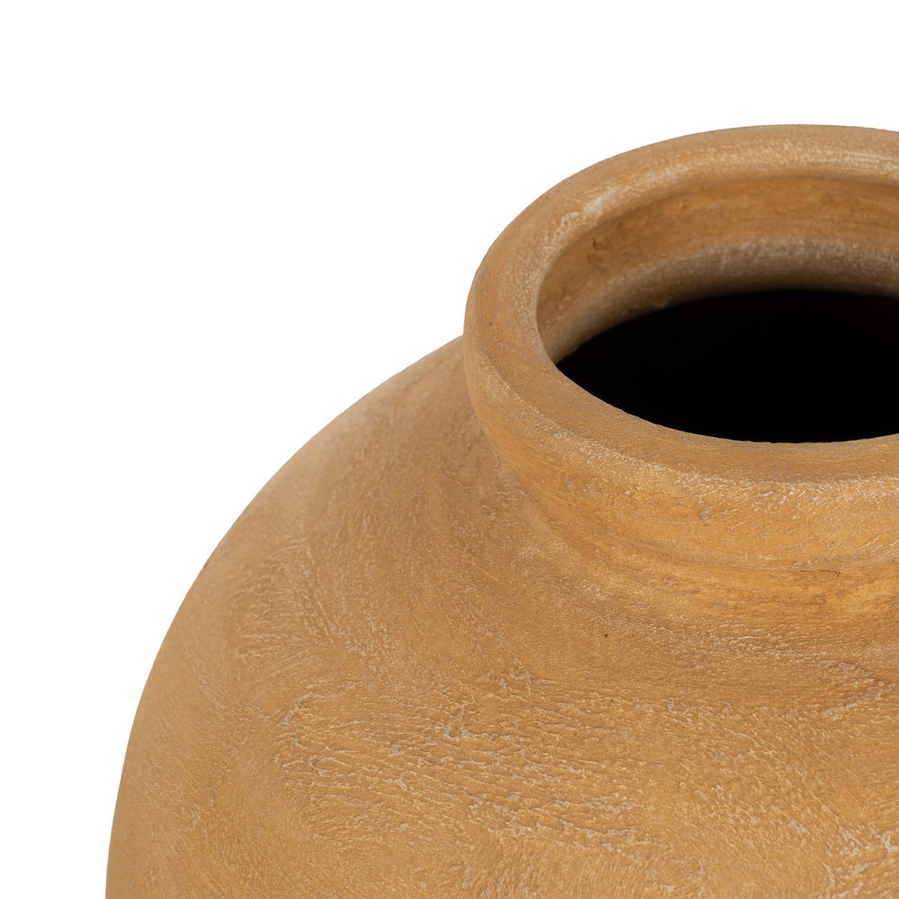 VANILLA CERAMIC DECORATIVE VASE 34 X 34 X 80 CM