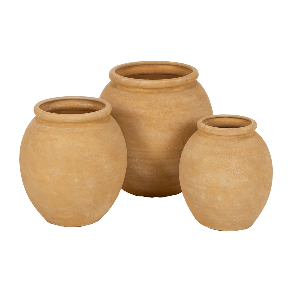 VANILLA CERAMIC PLANTER DECORATION 38 X 38 X 40 CM