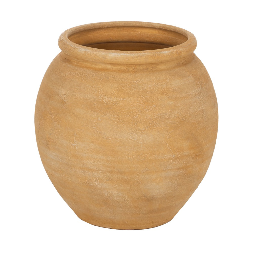VANILLA CERAMIC PLANTER DECORATION 38 X 38 X 40 CM