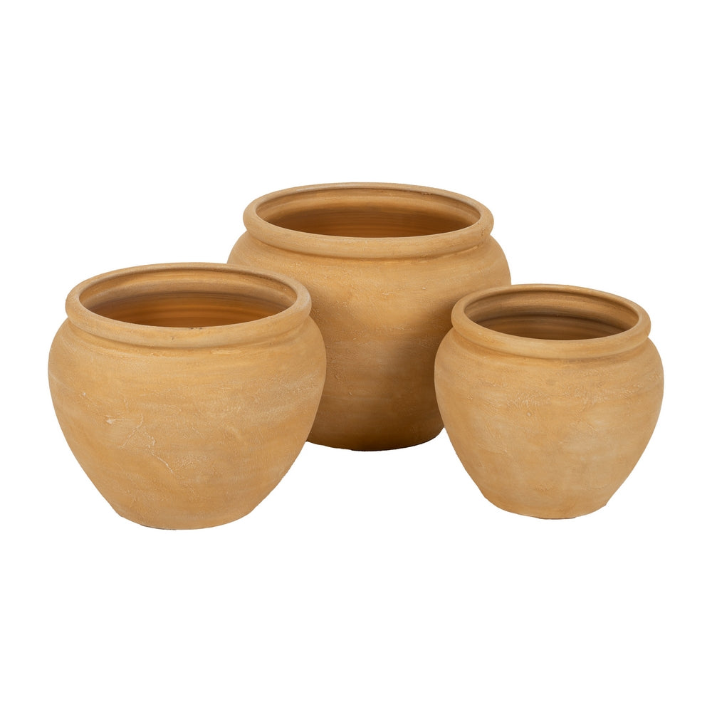 VANILLA CERAMIC PLANTER DECORATION 39 X 39 X 40 CM