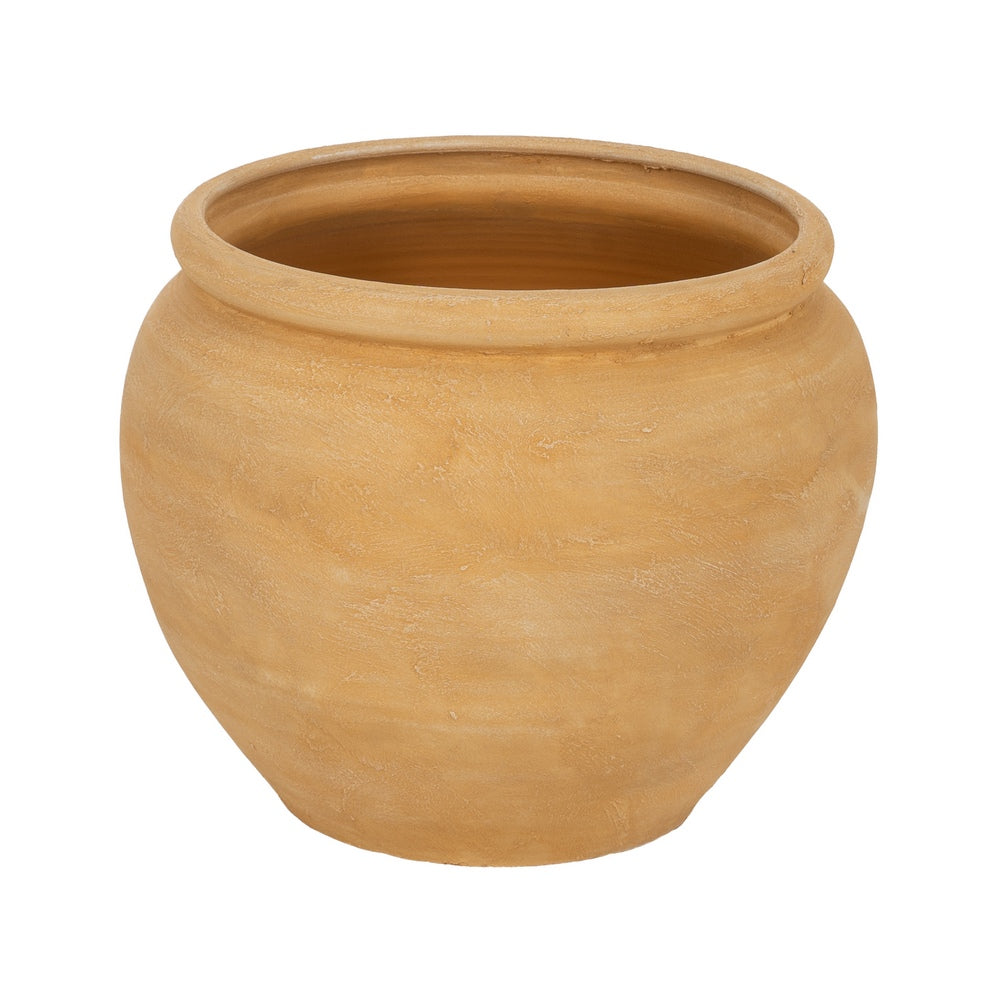 VANILLA CERAMIC PLANTER DECORATION 39 X 39 X 40 CM