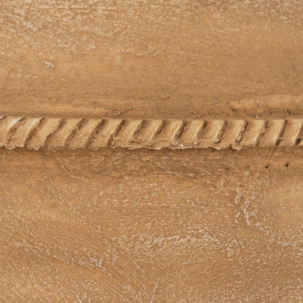 TINAJA BEIGE CERÁMICA DECORACIÓN 27 X 27 X 37 CM