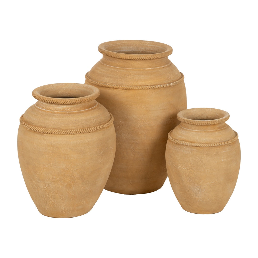 VANILLA CERAMIC JAR DECORATION 27 X 27 X 37 CM