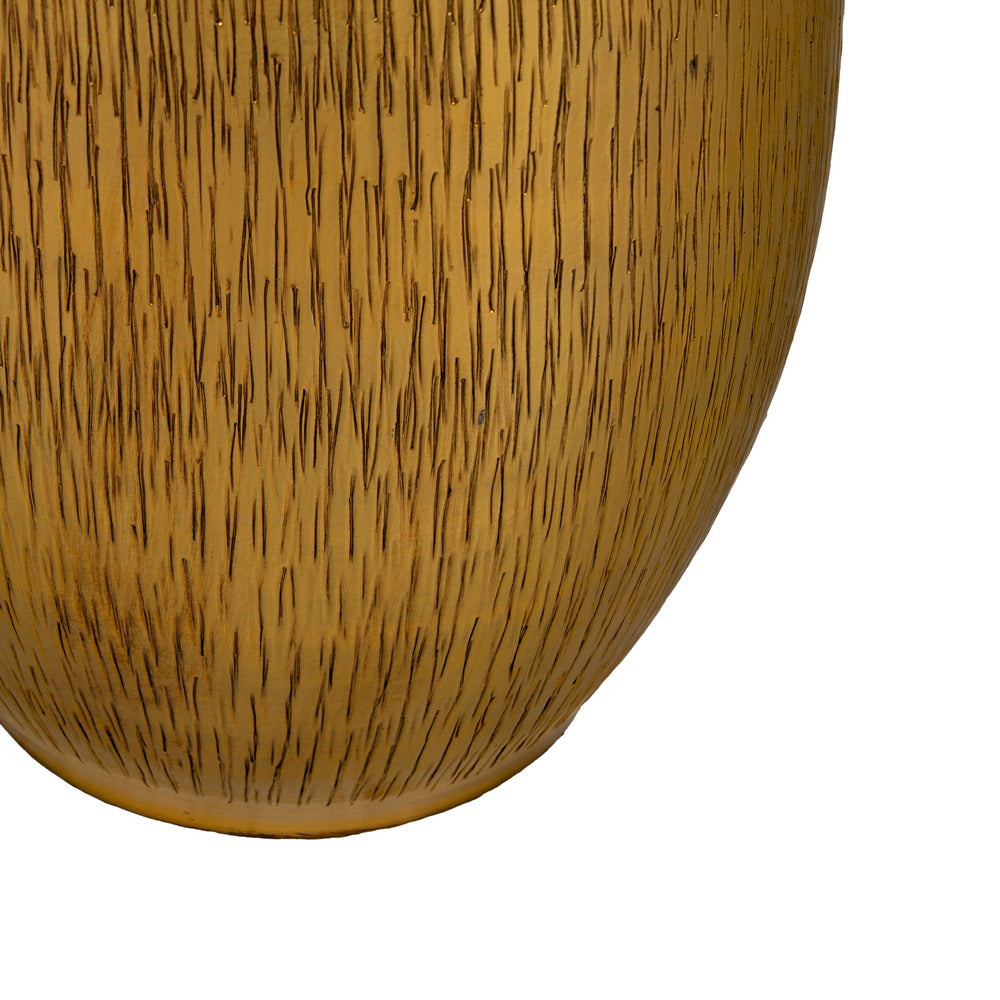 GOLD CERAMIC DECORATIVE VASE 30 X 30 X 80 CM