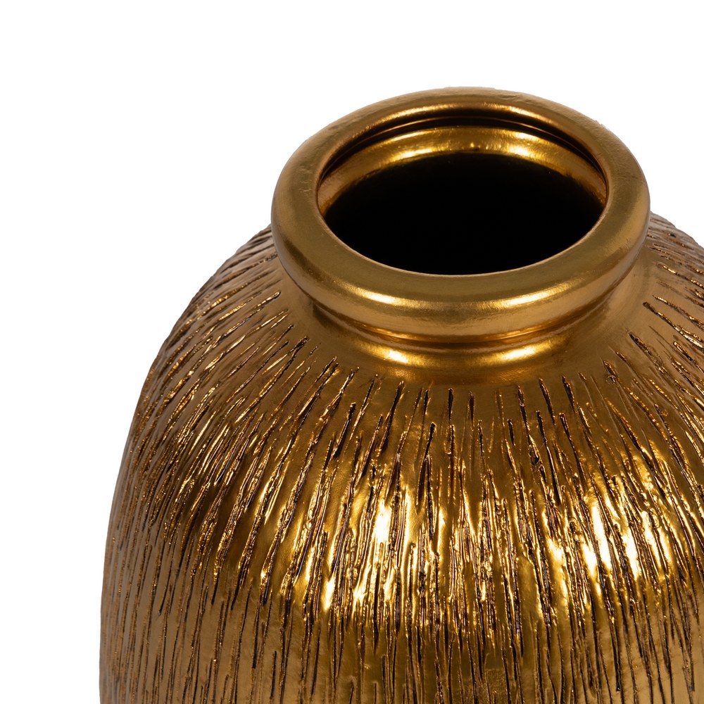 GOLD VASE CERAMIC DECORATION 25 X 25 X 60 CM