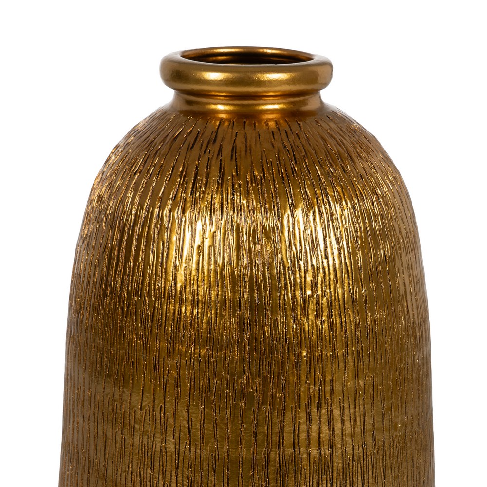 GOLD VASE CERAMIC DECORATION 25 X 25 X 60 CM