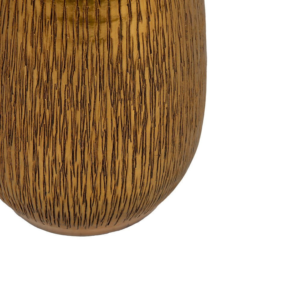 GOLD VASE CERAMIC DECORATION 21 X 21 X 30 CM