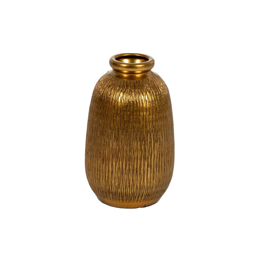 GOLD VASE CERAMIC DECORATION 21 X 21 X 30 CM