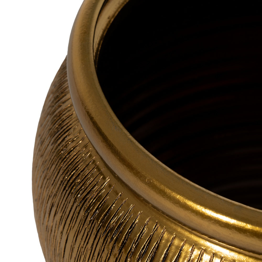 GOLD PLANTER CERAMIC DECORATION 39 X 39 X 40 CM