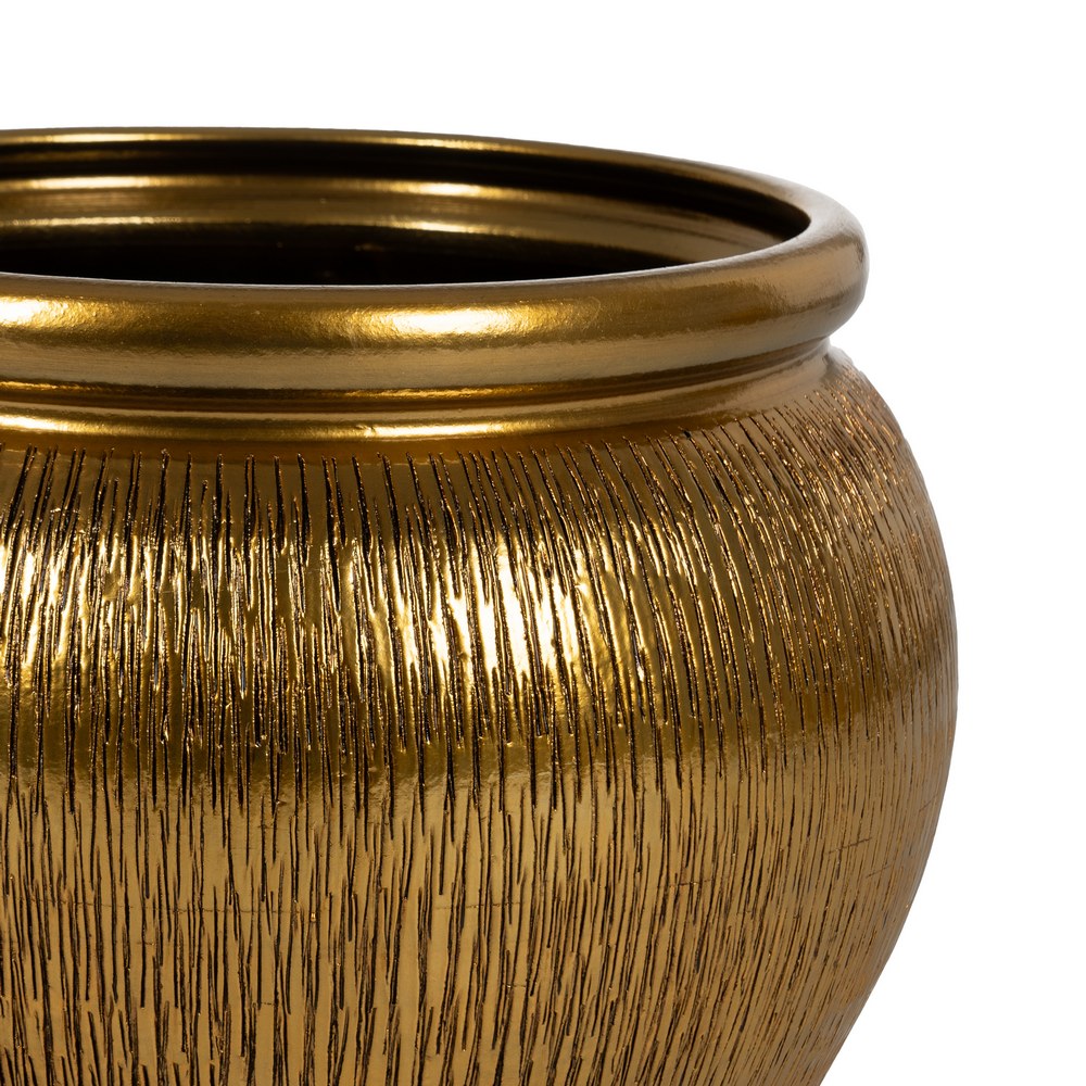 GOLD PLANTER CERAMIC DECORATION 39 X 39 X 40 CM