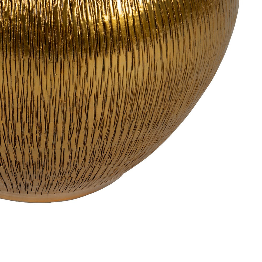 MACETERO ORO CERÁMICA DECORACIÓN 30 X 30 X 28 CM