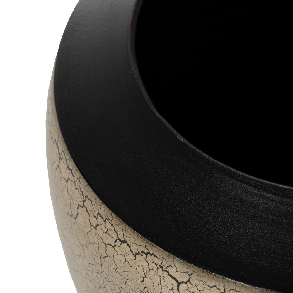 CRACKLED PLANTER CERAMIC DECORATION 35 X 35 X 34 CM